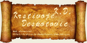 Krstivoje Despotović vizit kartica